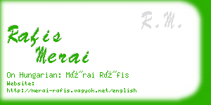rafis merai business card